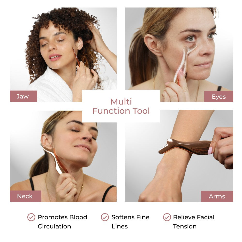ura Edge 2-in-1 Gua Sha Tool in hand